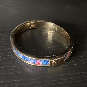 Lilly Pulitzer Gold and Blue Floral Bracelet